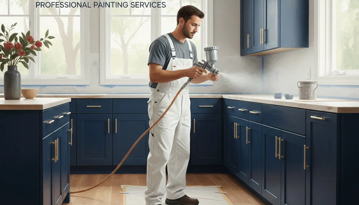 Cabinet painting in Raleigh, NC by Raleigh Paint Pros for durable kitchen cabinet finishes